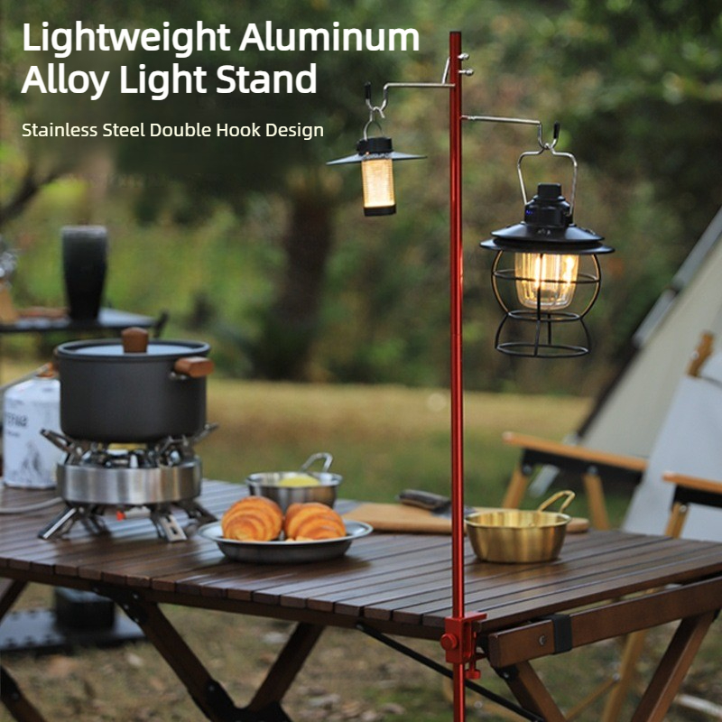 Camping Cooking Hanger - Penyangga Lampu Lipat Portabel 91cm untuk