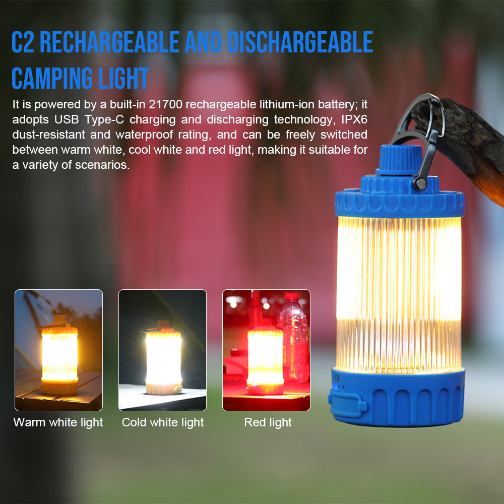 Camping Cooking Tent - Trustfire C2 USB lampu berkemah LED