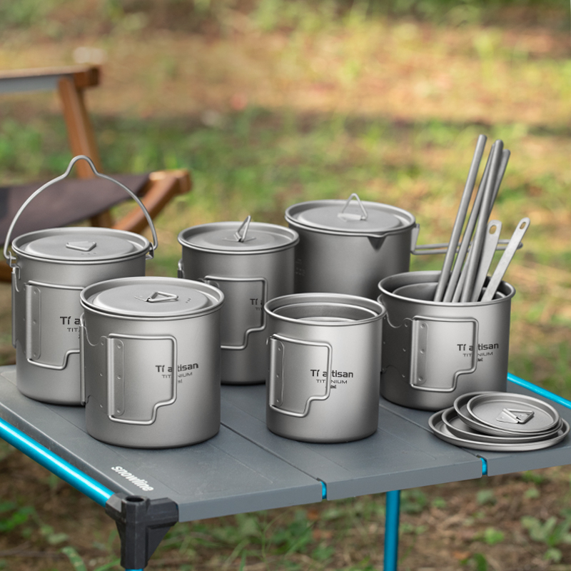 Camping Cooking Mug - Tiartisan cangkir teh kopi portabel, Mug