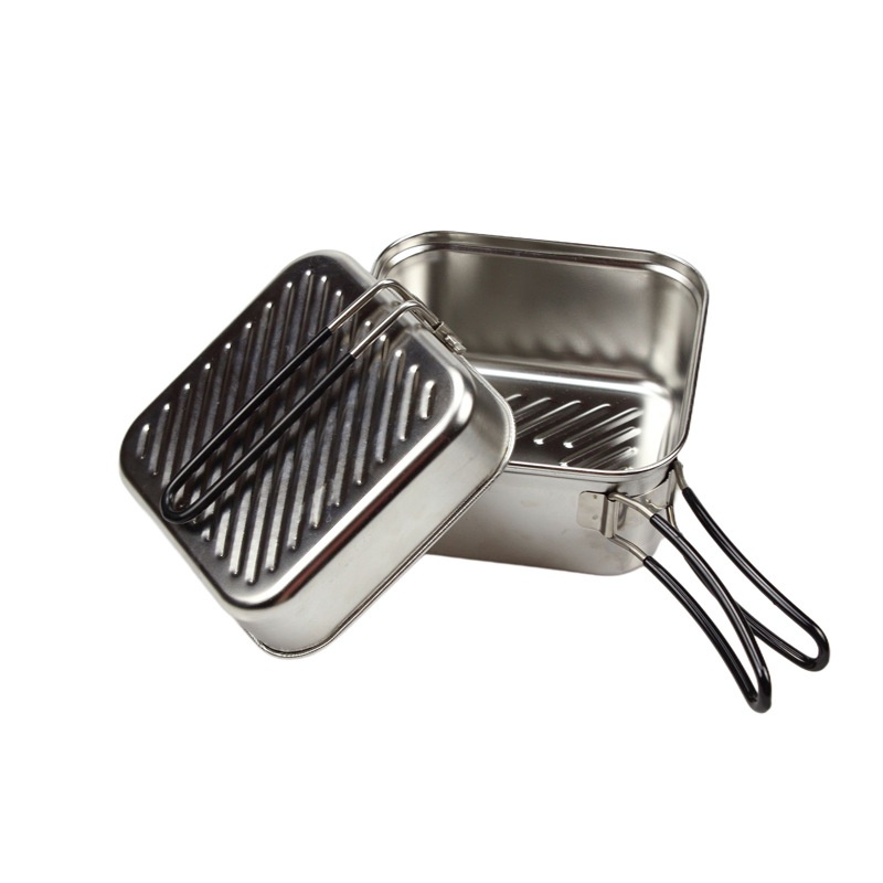 Camping Cooking Set Lightweight - Set Panci Masak Outdoor Stainless Steel