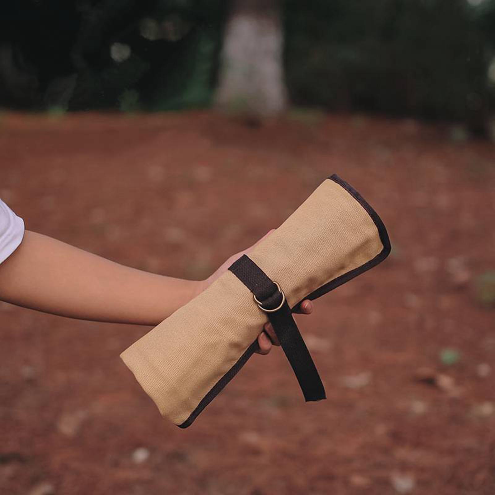 Camping Cooking Utensils Storage - Tas Gulung Peralatan Makan Portabel untuk