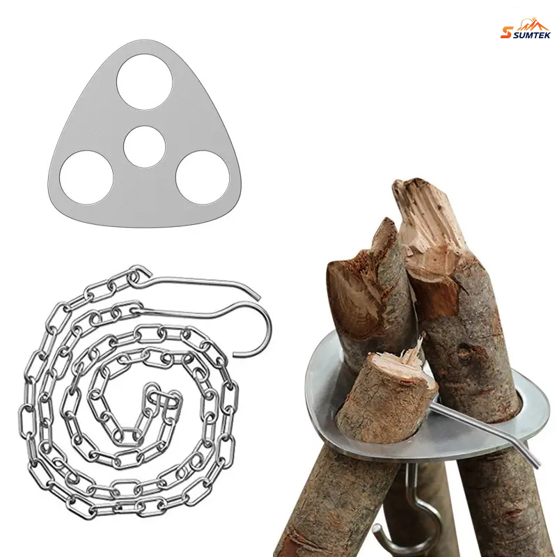 Camping Cooking Hanger - Gantungan Tripod Berkemah Portabel Baja Tahan