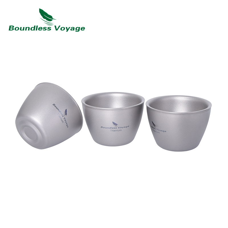 Camping Cooking Mug - Cangkir Teh Titanium Boundless Voyage 40ml,
