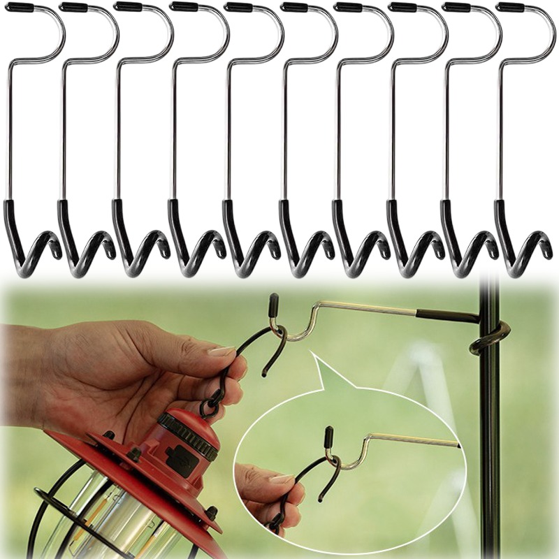 Camping Cooking Hanger - 1-10 Buah Kait Tenda Berkemah Baja