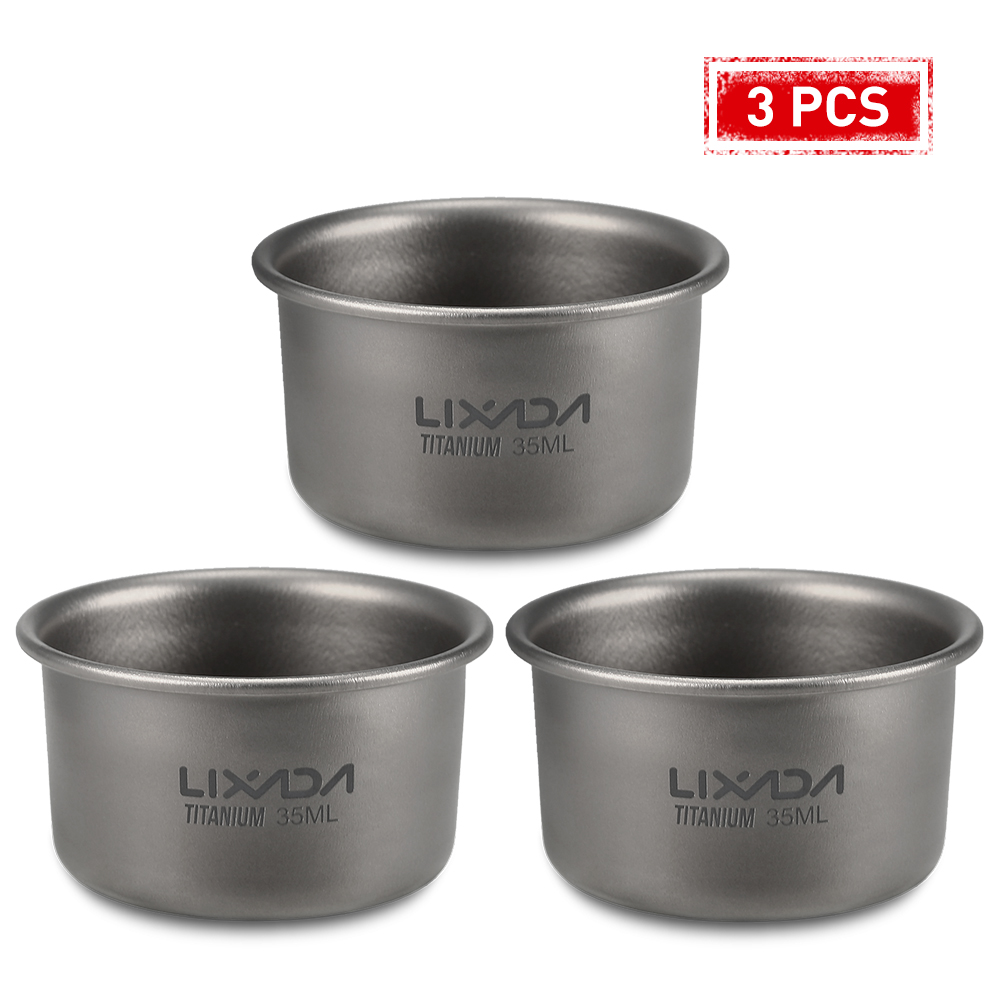 Camping Cooking Mug - Lixada cangkir teh Titanium, 1/2 buah