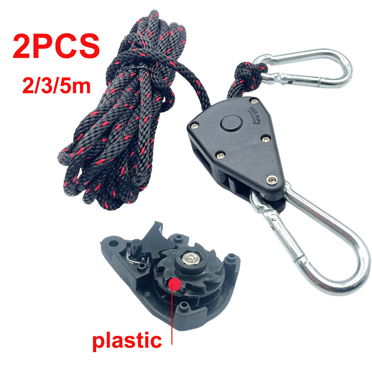 Camping Cooking Hanger - Tenda Kemah 4mm, tali pengencang Puli