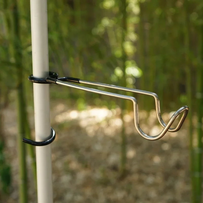 Camping Cooking Hanger - Kait Penyangga Lampu Portabel Bahan Stainless