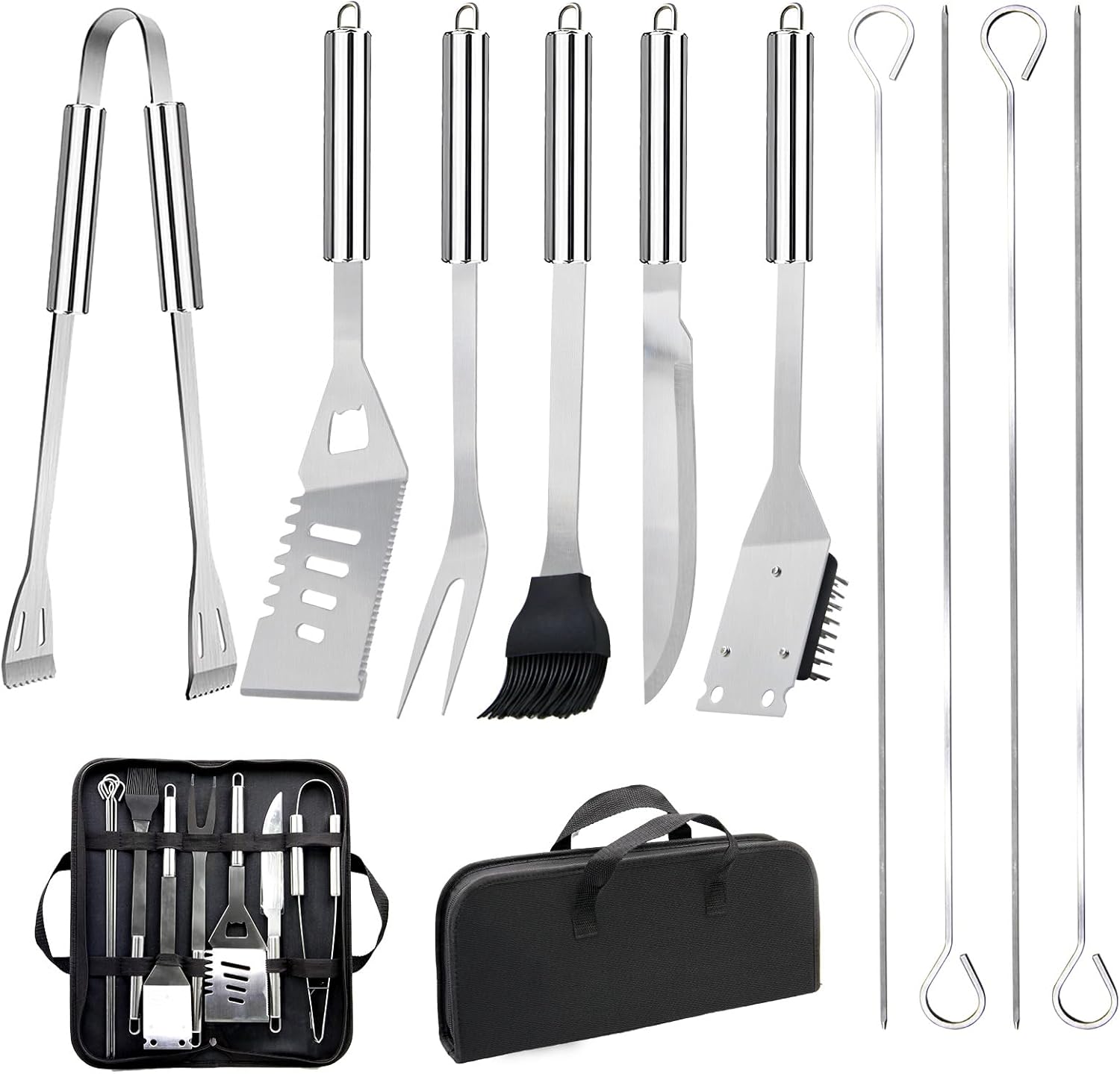 Camping Cooking Utensil Bag - Set Peralatan Panggangan Stainless Steel, Kit
