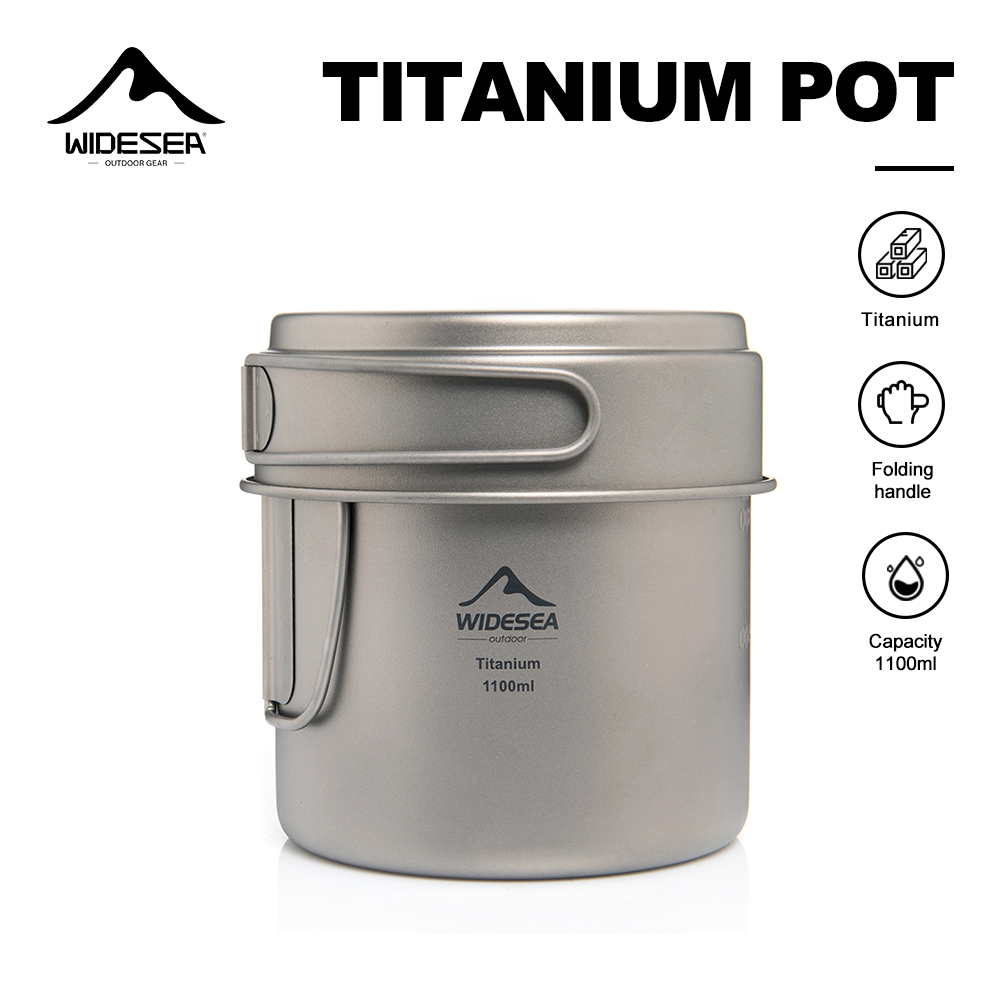 Widesea Panci Berkemah Titaniu - Camping Cooking Mug ulasan dan harga