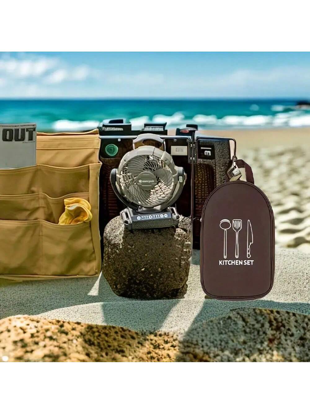 Tas Penyimpanan Peralatan Masa - Camping Cooking Utensils Storage ulasan dan harga