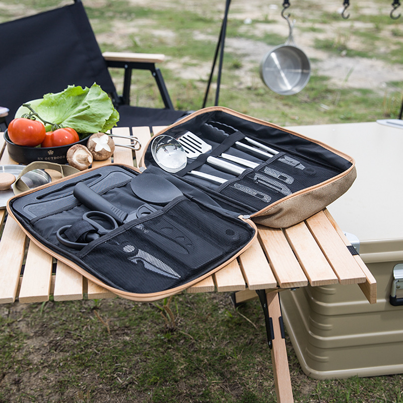 8 Buah Set Peralatan Masak Dap - Camping Cooking Utensils Storage ulasan dan harga