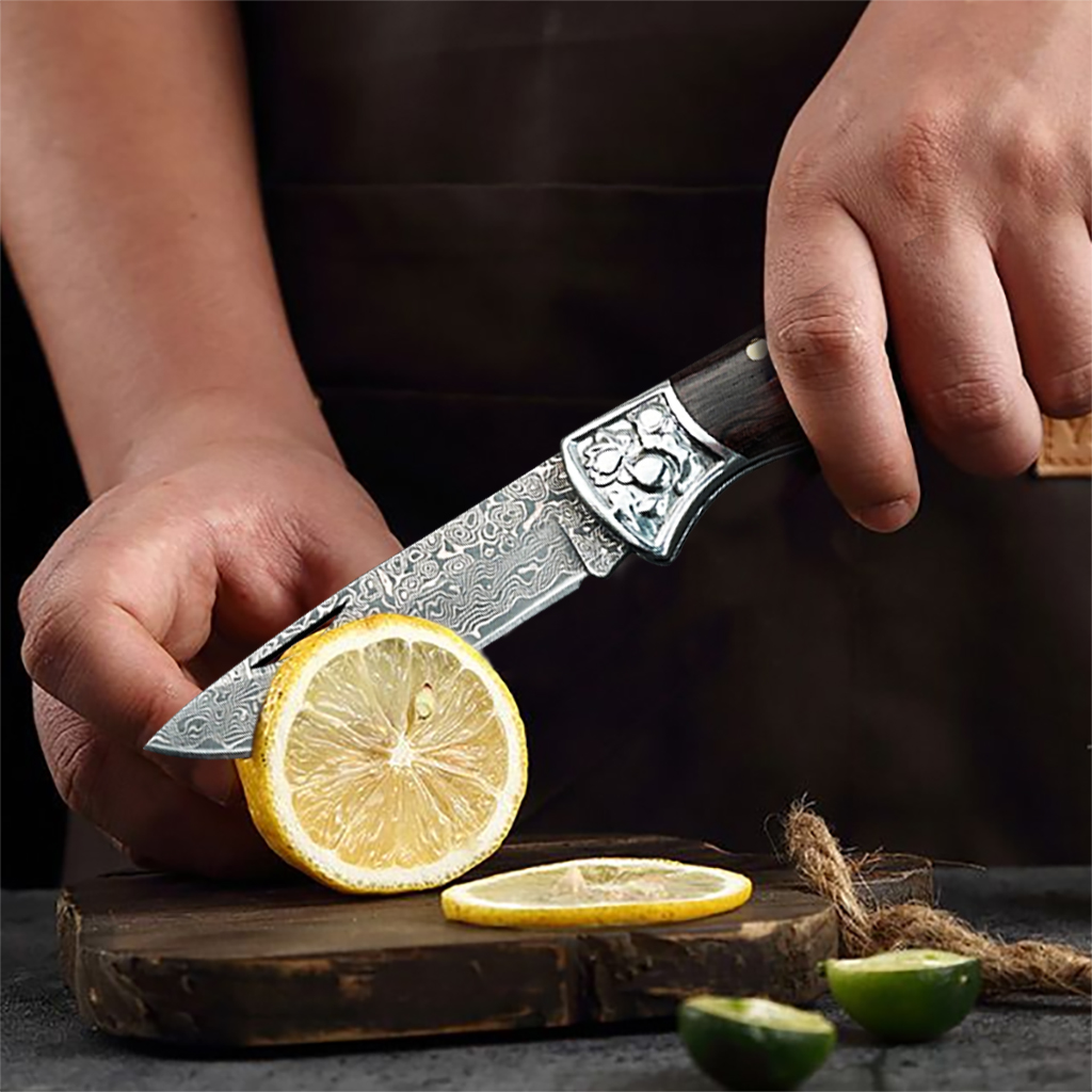 Pisau Lipat WXCOO Damascus, Pi - Camping Cooking Knife ulasan dan harga