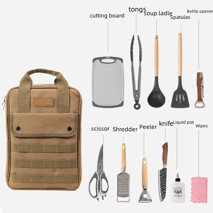 Set Aksesori Peralatan Memasak - Camping Cooking Utensil Bag ulasan dan harga