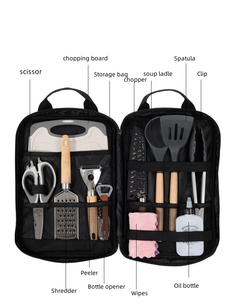 Set Aksesori Peralatan Memasak - Camping Cooking Utensil Bag ulasan dan harga