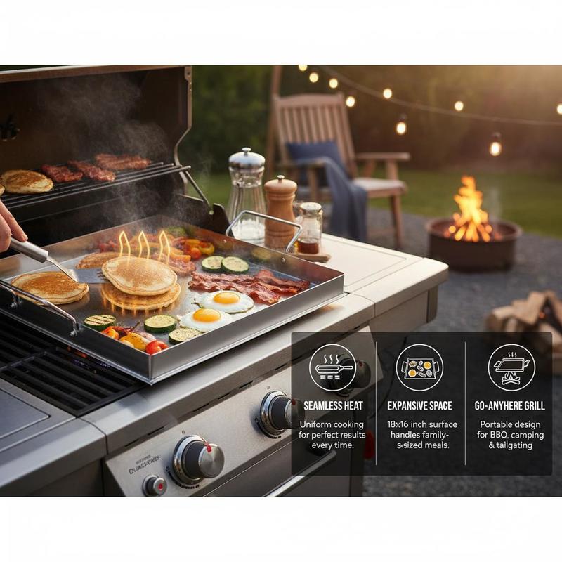 Wajan Panggang Datar Universal - Camping Cooking Gas ulasan dan harga