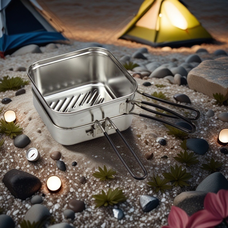 Set Panci Masak Outdoor Stainl - Camping Cooking Set Lightweight ulasan dan harga