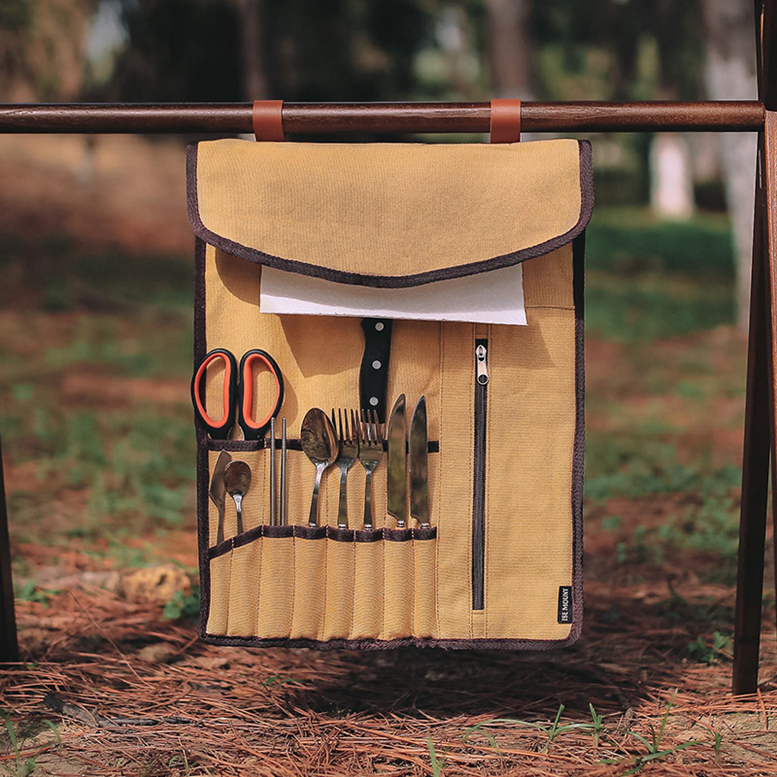 Tas Gulung Peralatan Makan Por - Camping Cooking Utensils Storage ulasan dan harga
