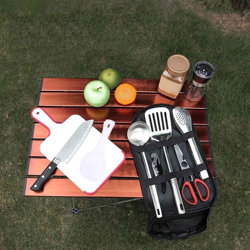 2024 Set Peralatan Piknik Tas  - Camping Cooking Utensil Bag ulasan dan harga
