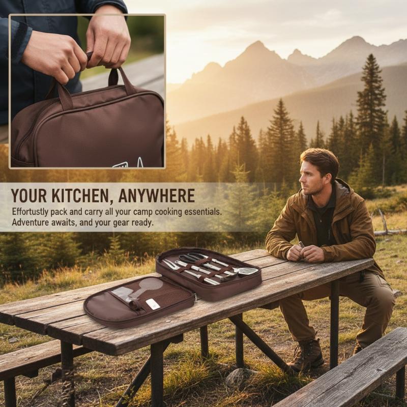 Tas Memasak Luar Ruangan Tas P - Camping Cooking Utensils Storage ulasan dan harga