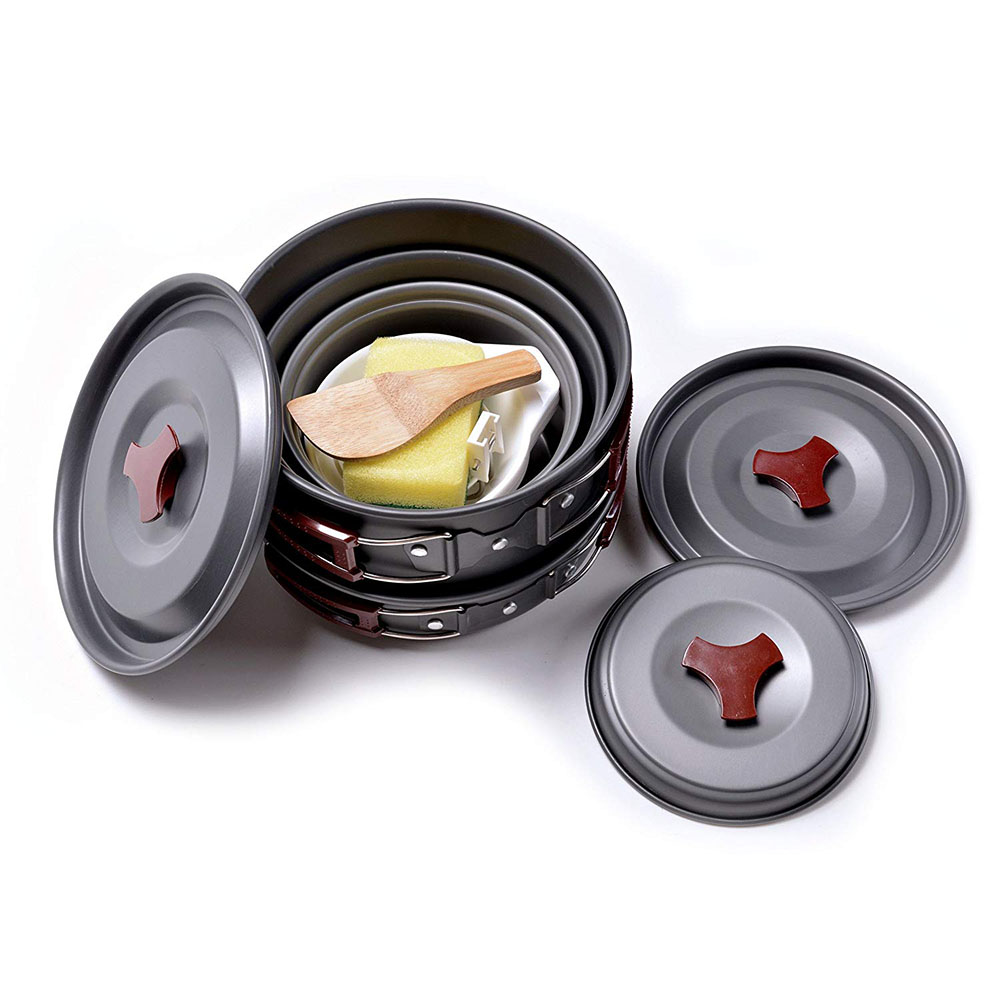 Kit peralatan masak Camping lu - Camping Cooking Set Lightweight ulasan dan harga