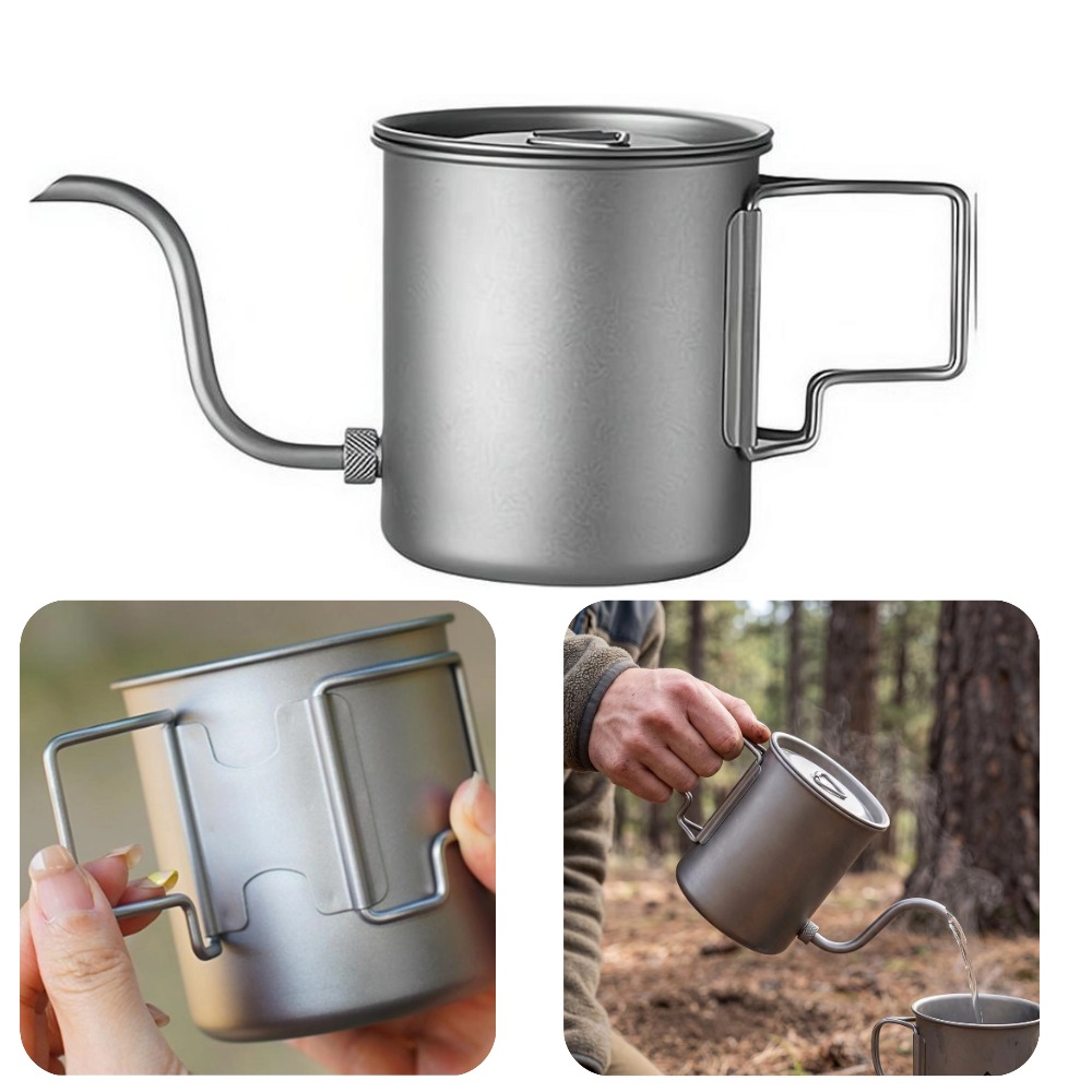 Ketel Tuang Kopi Titanium Murn - Camping Cooking Set Lightweight ulasan dan harga