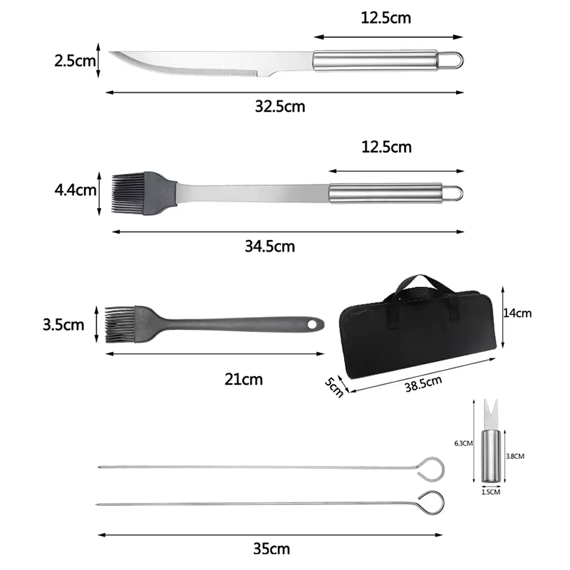 Set Peralatan Panggangan Stain - Camping Cooking Utensil Bag ulasan dan harga