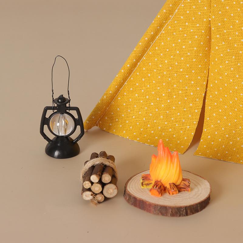 **1 Set 1/12 Rumah Boneka Deko - Camping Cooking Tent ulasan dan harga